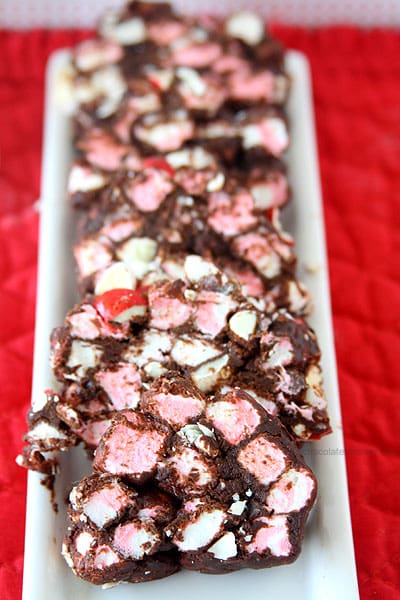 No Bake Fudgy Peppermint Cathedral Cookies