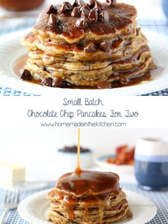 Recipe Collage of Chocolate Chip Pancakes