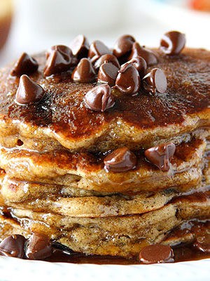Small Batch Chocolate Chip Pancakes For Two