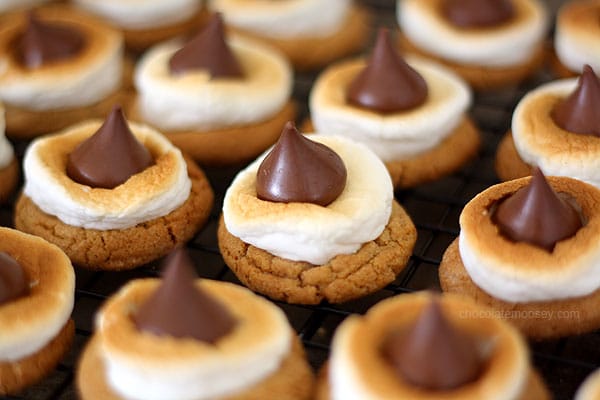 Smores Blossom Cookies from www.chocolatemoosey.com @chocolatemoosey