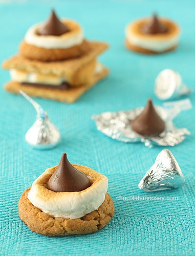 Smores Blossom Cookies from www.chocolatemoosey.com @chocolatemoosey