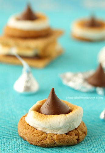 Smores Blossom Cookies from www.chocolatemoosey.com @chocolatemoosey