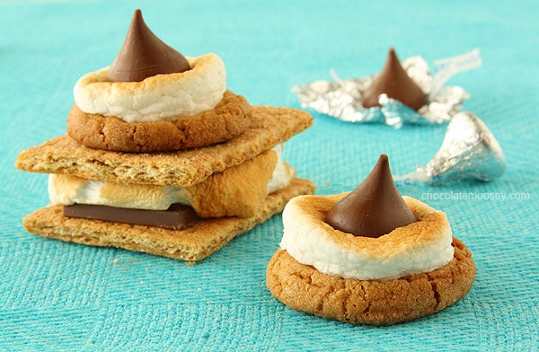 Smores Blossom Cookies from www.chocolatemoosey.com @chocolatemoosey