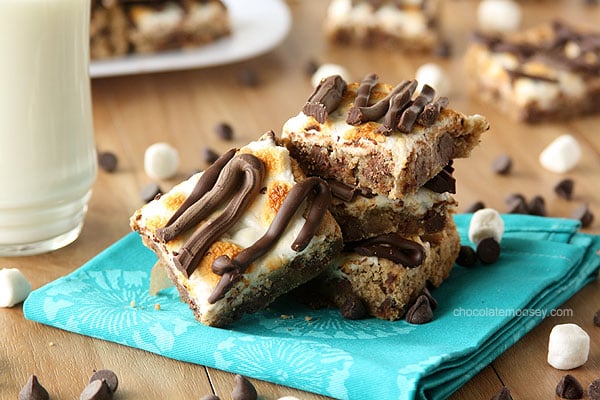 Smores Chocolate Chip Cookie Bars