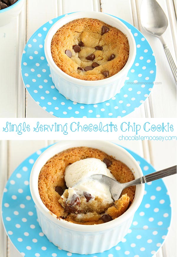 Single Serve Chocolate Chip Cookie collage