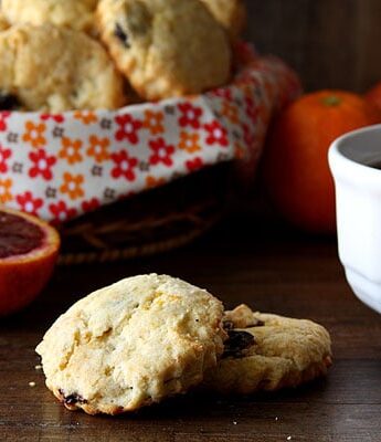 Simple Dried Cherry and Orange Scones | www.chocolatemoosey.com