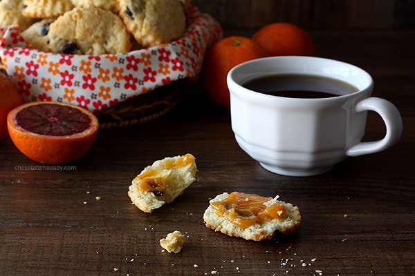 Simple Dried Cherry and Orange Scones | www.chocolatemoosey.com