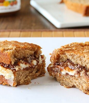 Grilled Nutella Cheesecake Sandwich | www.chocolatemoosey.com