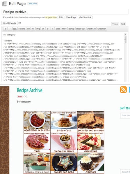 How To Create An Automatic Recipe Index For WordPress Blogs | www.chocolatemoosey.com