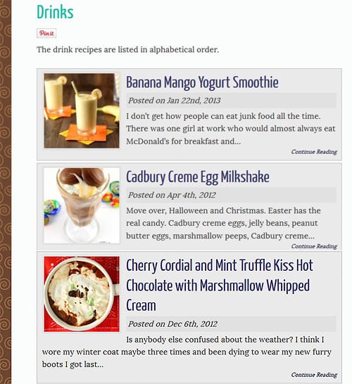 How To Create An Automatic Recipe Index For WordPress Blogs | www.chocolatemoosey.com