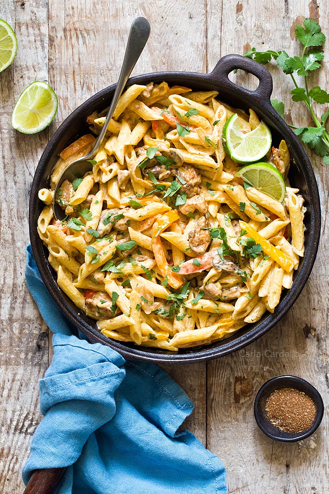 Skillet With Chicken Fajita Pasta