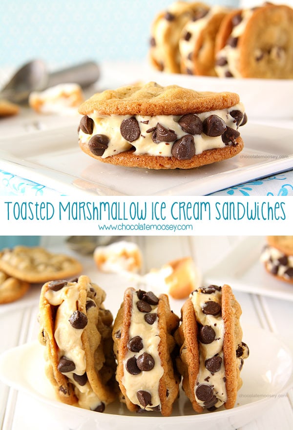 Toasted Marshmallow Ice Cream Sandwiches