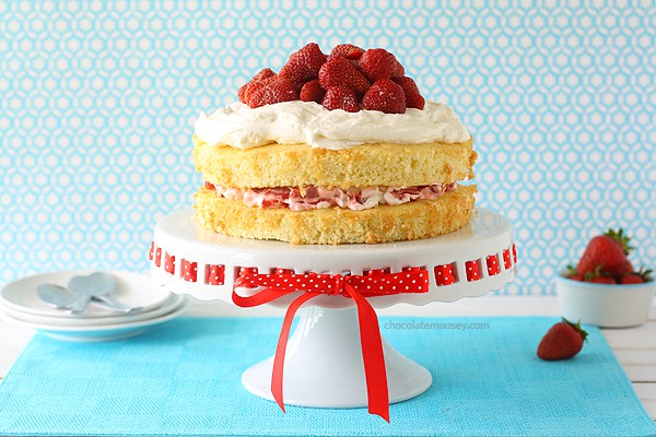 Layered Strawberry Shortcake | www.chocolatemoosey.com