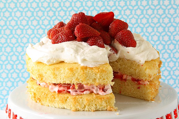 Layered Strawberry Shortcake | www.chocolatemoosey.com