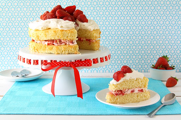 Layered Strawberry Shortcake | www.chocolatemoosey.com