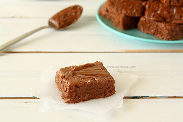 Easy Nutella Fudge | www.chocolatemoosey.com