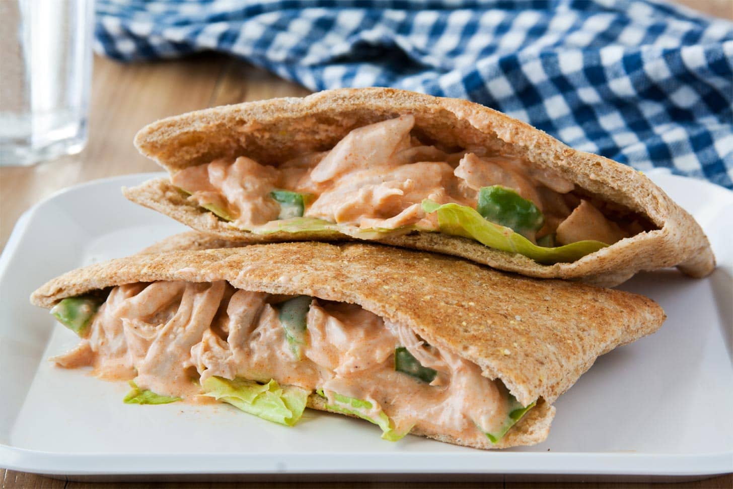 Buffalo Chicken Salad recipe in pita pockets