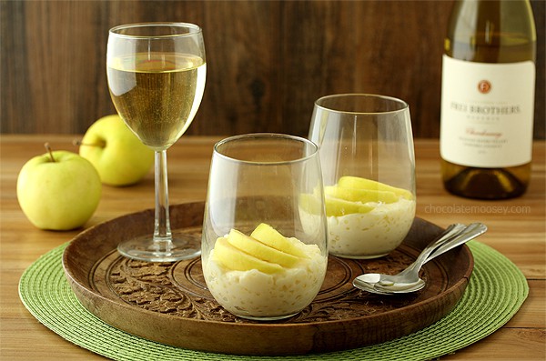 Tapioca Pudding with Fresh Apple Slices | www.chocolatemoosey.com