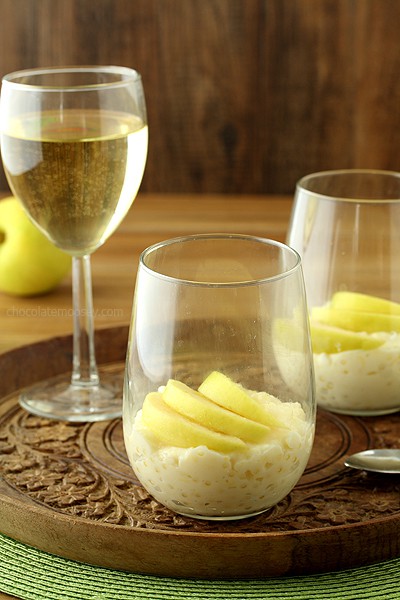 Tapioca Pudding with Fresh Apple Slices | www.chocolatemoosey.com