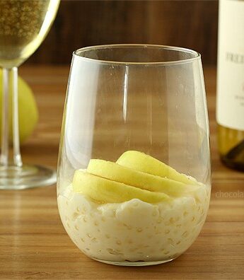 Tapioca Pudding with Fresh Apple Slices | www.chocolatemoosey.com