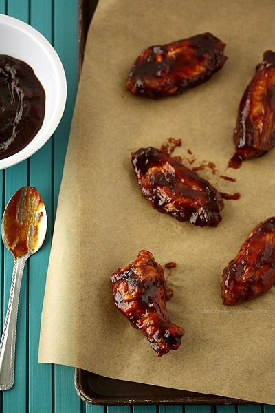 Jack Daniel's Honey Barbecue Baked Chicken Wings | www.chocolatemoosey.com