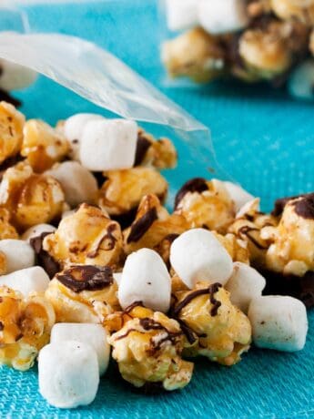 Close up of homemade smores popcorn
