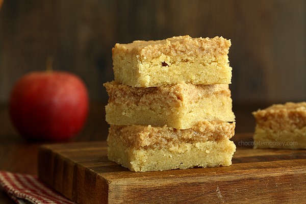 Snickerdoodle Cookie Bars With Apple Butter Frosting | www.chocolatemoosey.com