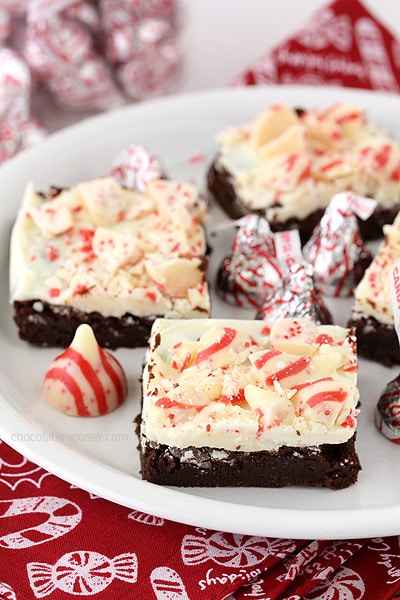 Candy Cane Kiss Brownies