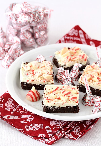 Candy Cane Kiss Brownies