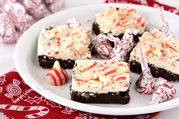 Candy Cane Kiss Brownies