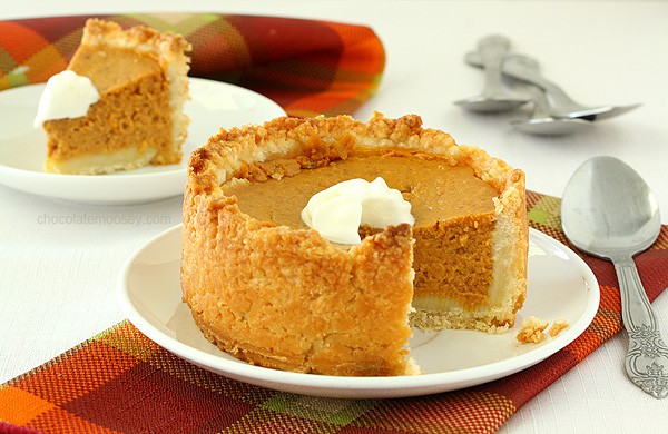 Deep Dish Mini Pumpkin Pies For Two for Thanksgiving