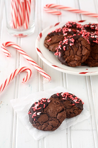 Peppermint Mocha Brownie Cookies