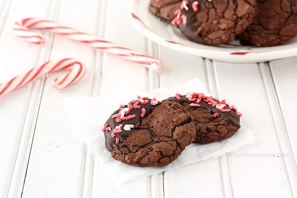 Peppermint Mocha Brownie Cookies