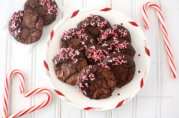 Peppermint Mocha Brownie Cookies