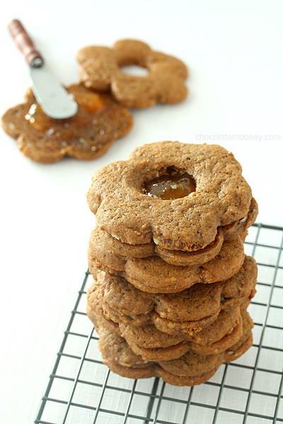 Gingerbread Linzer Cookies