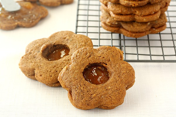 Gingerbread Linzer Cookies