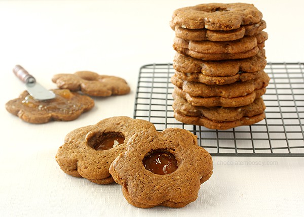 Gingerbread Linzer Cookies