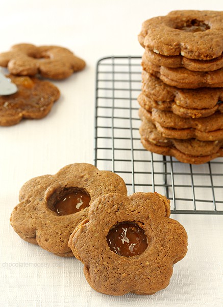 Gingerbread Linzer Cookies