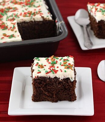 Gingerbread Texas Sheet Cake with Lemon Frosting