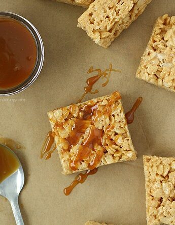 Caramel Rice Crispy Treats