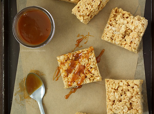 Caramel Rice Krispie Treats - Homemade In The Kitchen