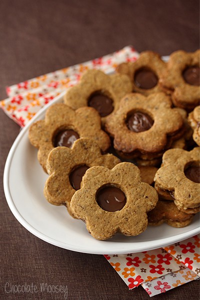 Spiced Hazelnut Linzer Cookies