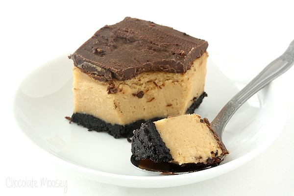 Buckeye (Chocolate and Peanut Butter) Cheesecake Bars