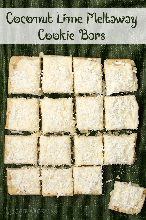 Coconut Lime Meltaway Cookie Bars