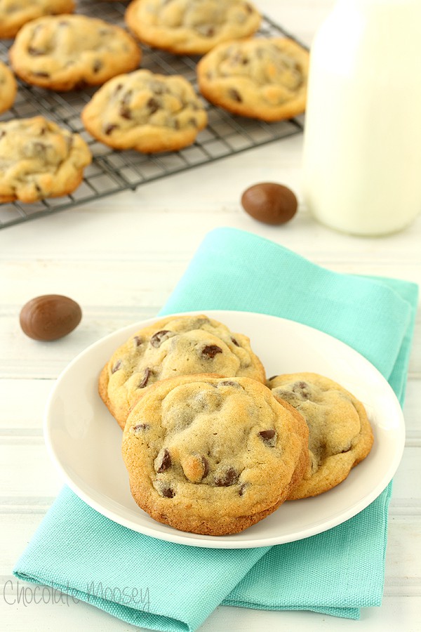 Cadbury Egg Cookies on a plate