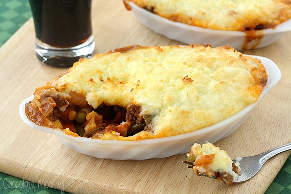 Close up of shepherd's pie