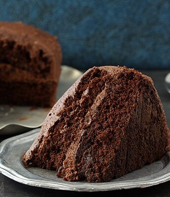 Devil's Food Layer Cake with Whipped Chocolate Buttercream Frosting