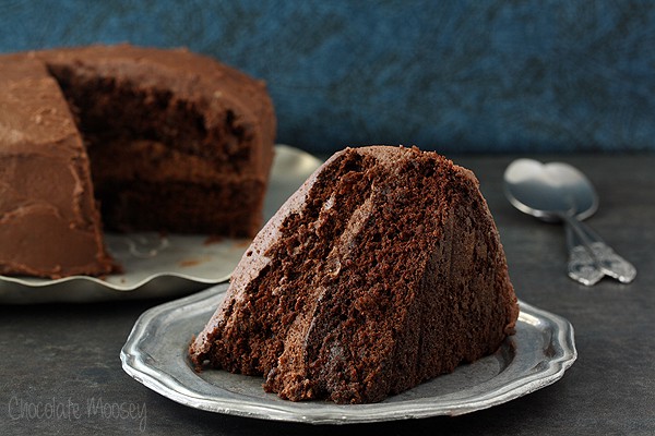 Devil's Food Layer Cake with Whipped Chocolate Buttercream Frosting