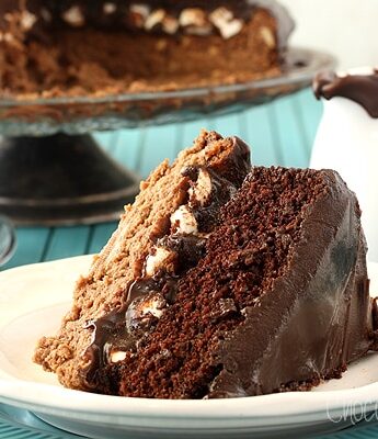 Chocolate Caramel Cheesecake Cake