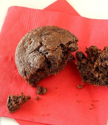 Chocolate-Chocolate Chip Cherry Muffins